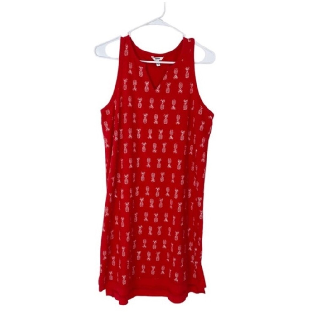 Sonoma Women’s Sleeveless Pineapple Printed Shift Sun Dress Size Medium